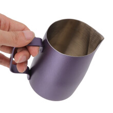 600ML Stainless Steel Milk Frother Cup Coffee Jug Purple for Baristas