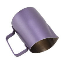 Stainless Steel Milk Frother Cup 450ML Purple Coffee Jug for Baristas