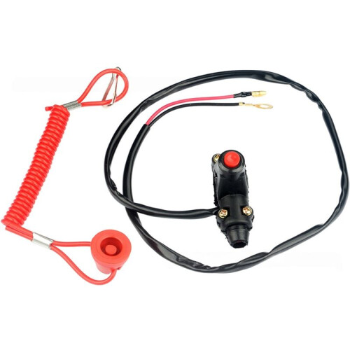 Motorcycle ATV Tether Lanyard Emergency Stop Engine  Push Button Universal Parts 2