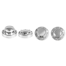 Front Chrome Center Hubcap Double Hub Center Cover 68081010AB 68081010AC for Ram 3500 2011-2018