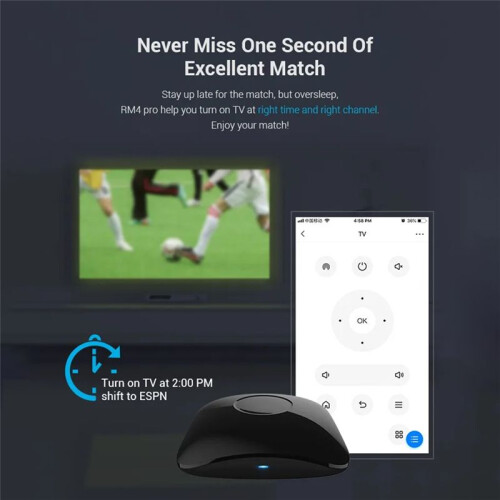 RM4 Pro WiFi Universal Remote Control RF IR Controller  Home for Alexa &  Home EU Plug 2