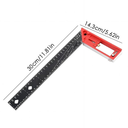 12 Inch Framing Square Carpenter Square, Woodworking Square Ruler, T Square Tool, Right Angle Ruler, L Square Ruler B 2