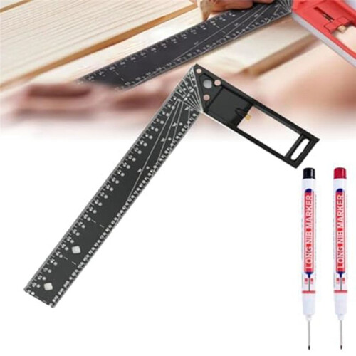 12 Inch Framing Square Carpenter Square, Woodworking Square Ruler, T Square Tool, Right Angle Ruler, L Square Ruler A 1