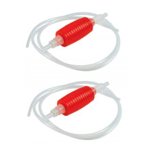 2X 1.9Meter Red Syphon Tube Hand Fuel Pump Gasoline Siphon Hose Gas Oil Water Fuel Transfer Siphon Pump for Water