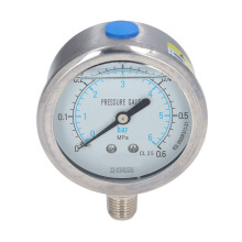 Stainless Steel Vacuum Pressure Gauge 0-0.6Mpa 1/4 NPT, Level 2.5