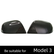 Tapa de Cubierta de Espejo Retrovisor de Coche con Patrón de Fibra de Carbono para Modelo 3 2018-2024/Modelo y Cubierta de Espejo Lateral
