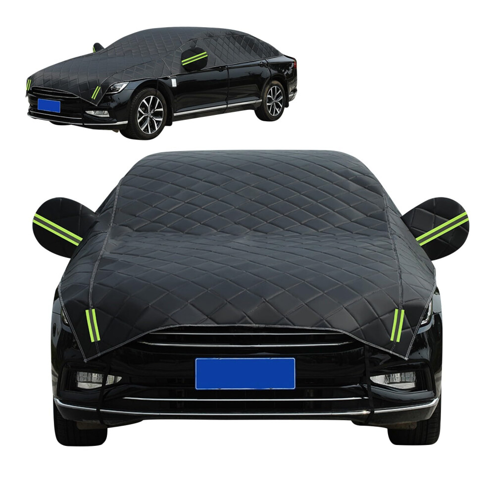 Car Hail Protector Cover For Toyota Auris Hatchback, Waterproof Half Car Cover With Hail Impact Protection And Windproof Secure Fit Black 9330225942085