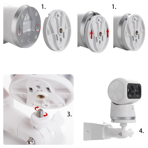 Security Camera Wall Mount Bracket, 360 Adjustable Weatherproof Holder for Indoor Outdoor Use 1