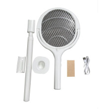 Zapper EléTrico RecarregáVel para Mata-Moscas com CabeçA GiratóRia Zapper Interno para Mosca de Frutas com Varinha TelescóPica de ExtensãO 1PCS
