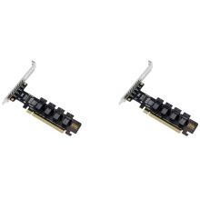 2X NGFF PCI-E 16X to 4 U.2 NVME Split Expansion Card SFF-8639/8643 NVME PCIE SSD Adapter for Mainboard SSD