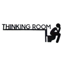 Elegant Modern Metal Toilet Door Sign:A Wall Sculpture for the Thinking Room,A Fine Home Decor Artwork and Pendant