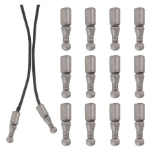 12 Embouts de Rechange pour Cravate Bolo - en Alliage - Longs Embouts de Cordon Lisses pour Vêtements, Décoration, Chaîne, Bracelet, Bricolage,