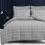 (King, Grey) Premium Microfiber Duvet Cover Set 2