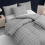 (King, Grey) Premium Microfiber Duvet Cover Set 6