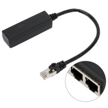 Ethernet Splitter Cable ABS RJ45 Adapter for Laptop 1.4 USB Ethernet Splitter