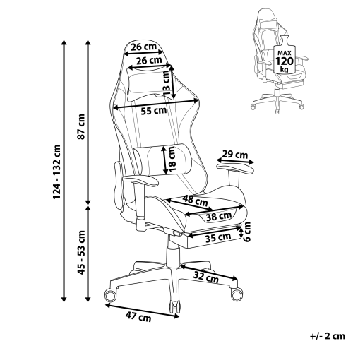 Beliani Gaming Chair VICTORY Faux Leather White 2