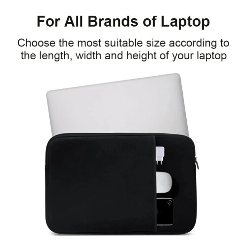 13" Laptop Sleeve Case Shockproof Black Bag 1