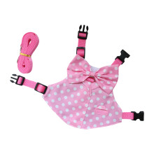 Small Dog Harness Training Vest Size No Pull Design-S pink dots