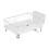 Sturdy Carbon Steel Tabletop Dish Rack Stand For Plates-White 1