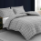 (Super King, Grey) Brushed Microfiber Duvet Cover Set 1