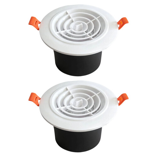 2PCS ABS Air Grilles With Adjustable Louvers For Better-rotate