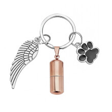 Collier pendentif bijoux cadeau commémoratif porte-clés-Or rose