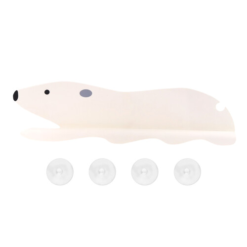 Kitchen Sink Water Barrier Suction Cup Splash Guard-white  bear