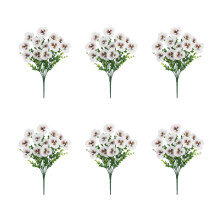 6PCS Realistic Eucalyptuses Bouquets Faux Flower-White