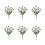 6PCS Realistic Eucalyptuses Bouquets Faux Flower-White 1