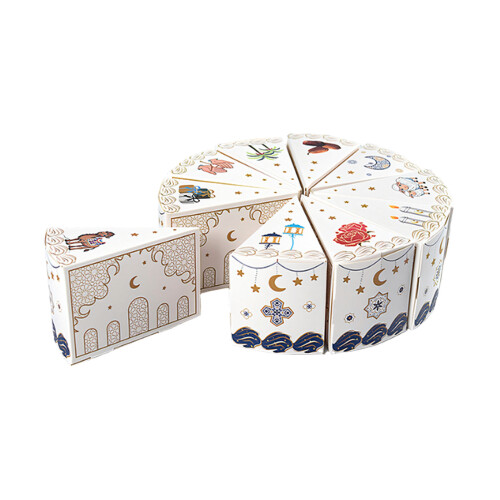 10Pcs Cake Shape Gift Boxes Party Treat Container for Candies