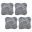 4Pcs Floor Drain Cover Mesh Sink Strainer Sewer Outfall-grey 1