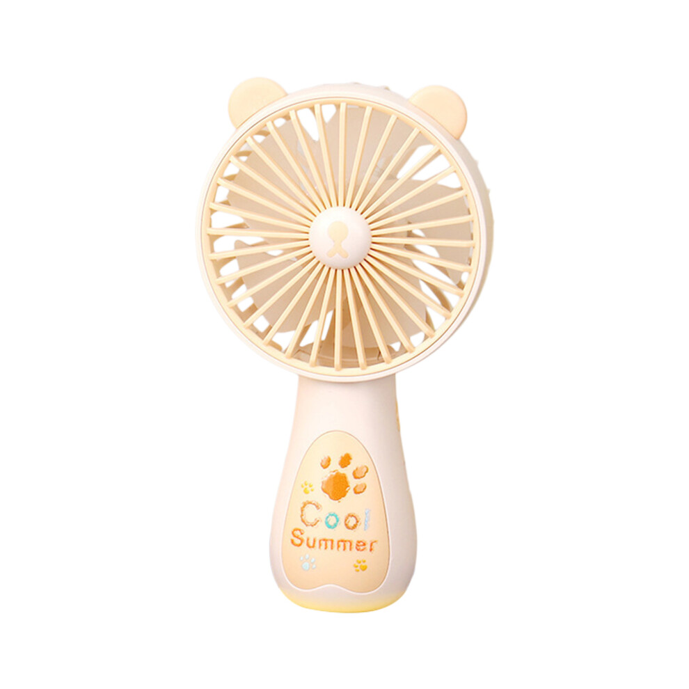 Outdoor Handheld Fan 3 Speed Rechargeable Cordless Air-Khaki 7696001622391