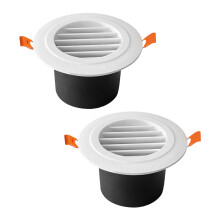 Double Pack Circular Exhaust Grates Premium-Slanted louvers