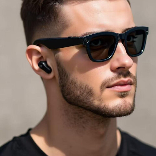 Smart Glasses with Camera Bluetooth 5.3, 1080P HD Recording, AI Voice Assistant, Blue Light Blocking 1