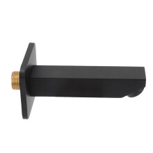 G1/2 Copper Concealed Bathtub Faucet Black for Bathroom 300g