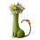 Unique Whimsical Cats Shape Vases For Home-light green cat 1