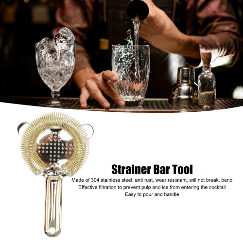 304 Stainless Steel Cocktail Strainer Bar Tool – Anti-Rust, Efficient Filtering 2