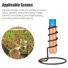 Copper Rain Gauge Outdoor Accurate Rain Gauge Rain Measure Gauge Decorative Rain Gauge Stake for Yard Garden Patio Lawn