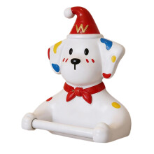 Cute Puppy Wall Mounted Tissue Dispenser No Screws Required-1