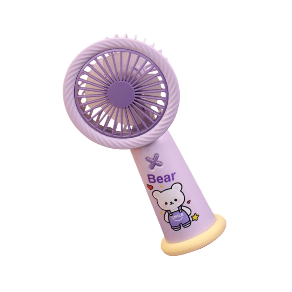 Outdoor Handheld Fan Rechargeable Air Blower 3 Speed- Purple 7696001623428