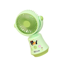 Outdoor Portable Handheld 3 Speed Desk Fan Light Weight-Green