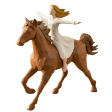 Elegant Artistic Girl On Horse Sculpture Resin Tabletop-1