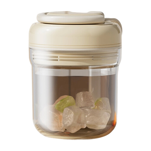 Press And Sturdy Cup For Beverages During Beach Trip And-Beige