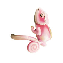 Unique 3D Lizard Rings Adjustable Size Fun Animal Jewelry-Pink