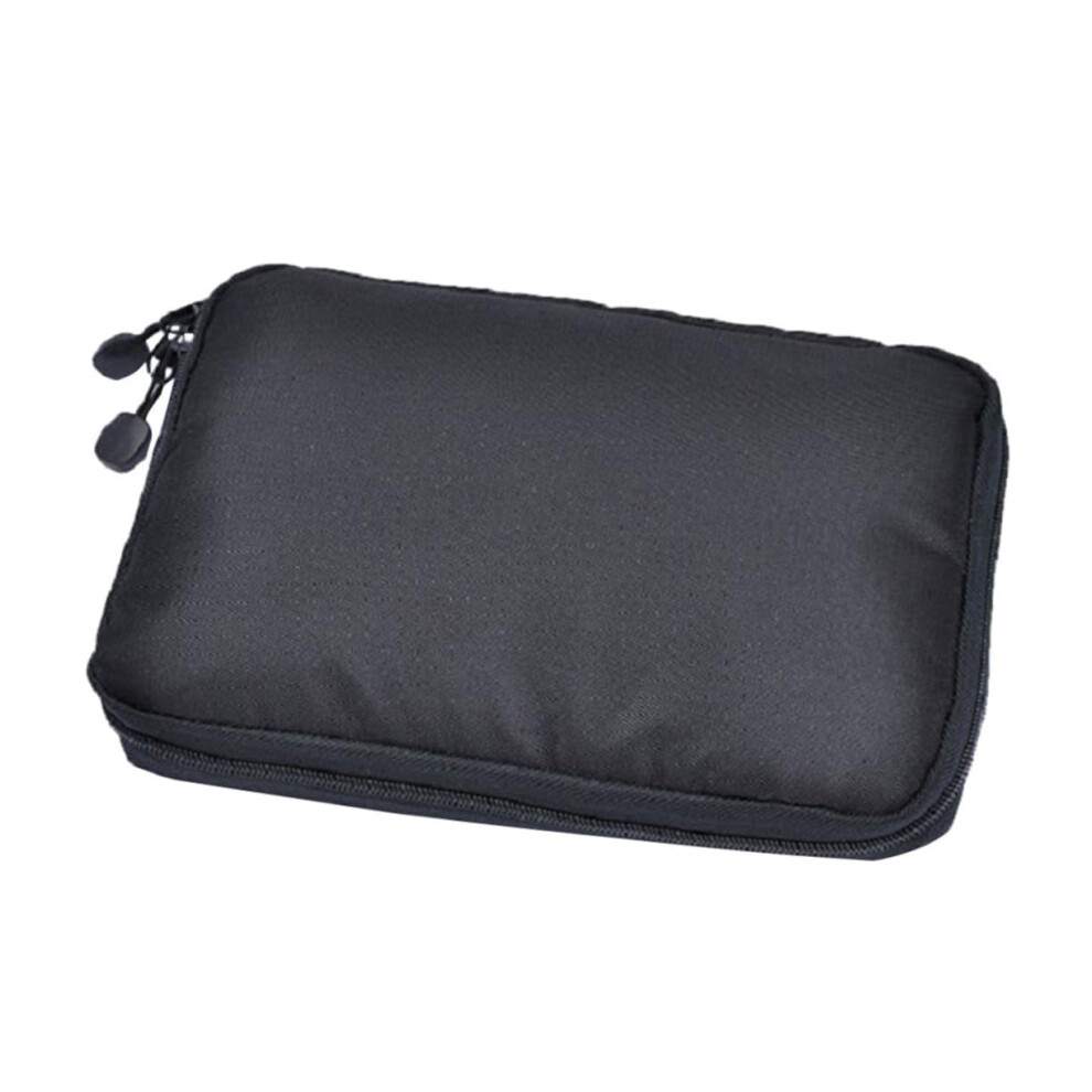 2Layer Electronics Organizer Case Compact Travel Cable Storage Bag For Usb And Chargers Black 9455672043434