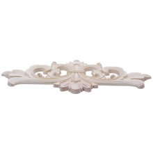 2 Pcs 22x10 cm Wood Carved Corner Onlay Applique Decor Furniture Unpainted