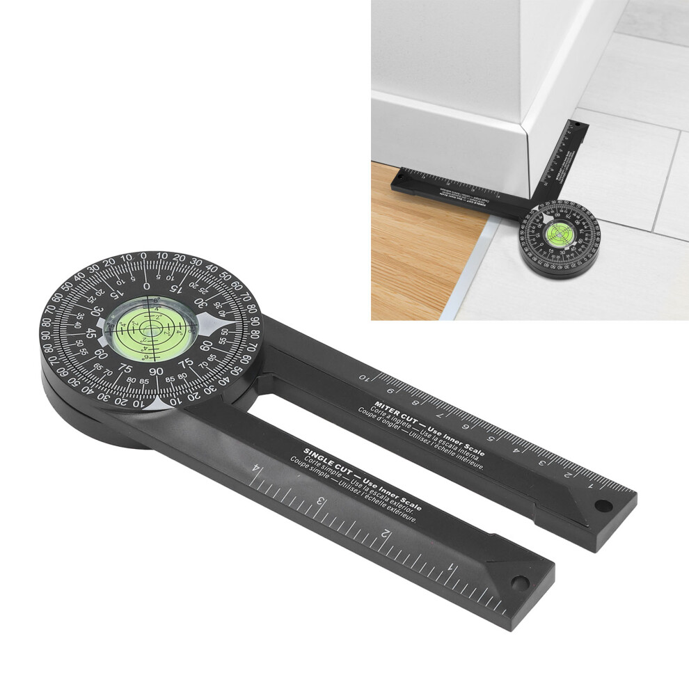 Miter Saw Protractor & Angle Finder Gauge, Abs & Basswood, Woodworking 8491390337111