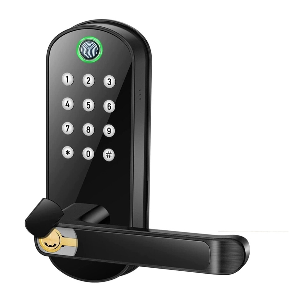 Smart Door Lock With Keypad Keyless Entry Biometric Fingerprint Front Door Lock Color 9092120543650