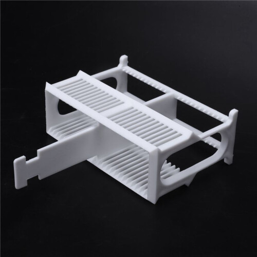 2 in 1 White 72 Pieces Microscope Slides Staining Rack Dish Set