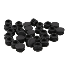 Round Table Chair Leg Tube Pipe Insert End Cap 19mm Dia 300Pcs Black